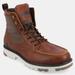 Territory Boots Timber Water Resistant Moc Toe Lace-Up Boot - Brown - 9