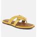 Rag & Co Angeles Yellow Flat Slip Ons Sandals - Yellow - US 7
