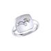 LuvMyJewelry Leo Lion Peridot & Diamond Constellation Signet Ring in Sterling Silver - Grey - 6