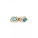 A Blonde and Her Bag Torrey Ring in Blue Topaz - Gold - 6
