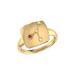 LuvMyJewelry Cancer Crab Ruby & Diamond Constellation Signet Ring In 14K Yellow Gold Vermeil On Sterling Silver - Gold - 9.5