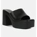 Rag & Co Scandal Slip On Block Heel Sandals In Black - Black - US 6