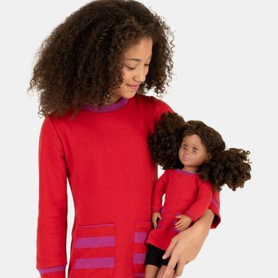 Leveret Matching Girl & Doll Sweatshirt Tunic Dres...