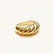 Shapes Studio Dome Croissant Band Ring - 2 Styles - Gold - STYLE: NARROW/SIZE: US10