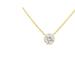 Haus of Brilliance 10K Yellow Gold 1/2 Carat Round Brilliant-Cut Diamond Modern Bezel-Set Solitaire 16"-18" Pendant Necklace - Yellow - 18