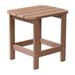 Merrick Lane Riviera Poly Resin Indoor/Outdoor All-Weather Adirondack Side Table In Gray - Brown