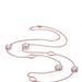 Genevive Sterling Silver Rose Gold Plated White Cubic Zirconia Station Necklace - Pink - 18