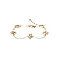 LuvMyJewelry Lucky Star Diamond Bracelet In 14K Yellow Gold Vermeil On Sterling Silver - Gold - L