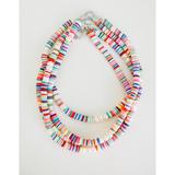 Taylor Reese Colorful Pearl Accent Friendship Choker - White