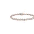 Haus of Brilliance Two-Tone 10K Yellow Gold over .925 Sterling Silver 1.0 Cttw Diamond S-Curve Link Miracle-Set Tennis Bracelet - White - 7