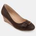 Journee Collection Women's Comfort Graysn Wedge - Brown - 5.5