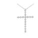 Haus of Brilliance .925 Sterling Silver 1/6 Cttw Diamond Cross Pendant Necklace - White - 18