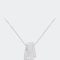 Haus of Brilliance 14KT White Gold Diamond Box Pendant Necklace - White - 18