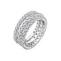 Diamonbliss Set Of Three Eternity Band Ring - Grey - 5