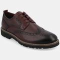 Vance Co. Shoes Campbell Wingtip Derby Shoes - Red - 8