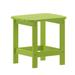 Merrick Lane Riviera Poly Resin Indoor/Outdoor All-Weather Adirondack Side Table - Lime Green - Green