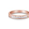 Haus of Brilliance 10K Rose Gold over .925 Sterling Silver 1/5 Cttw Diamond Channel-Set Stackable Band Ring - Pink - 6.5