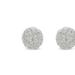 Haus of Brilliance 10K White Gold Diamond Cluster Stud Earrings With Frame - White - OS