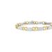 Haus of Brilliance Two-Tone 14K Yellow & White Gold 2.0 Cttw Princess-Cut Diamond Tapered and X-Link Tennis Bracelet - Gold - 7