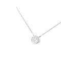 Haus of Brilliance 10K White Gold 1/5 Carat Round Brilliant-Cut Diamond Modern Bezel-Set Solitaire 16"-18" Pendant Necklace - White - 18