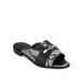 MKF Collection by Mia K Celine Sandal Snake Casual for Women with Decorative Buckle - Black - US 9