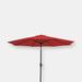 Sunnydaze Decor Sunnydaze Aluminum Patio Deck Market Umbrella with Tilt and Crank - 9' - Beige - Red