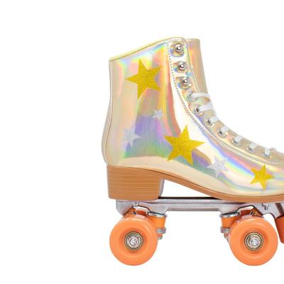 Cosmic Skates Gold Star Design Roller Skates - Gold - 7