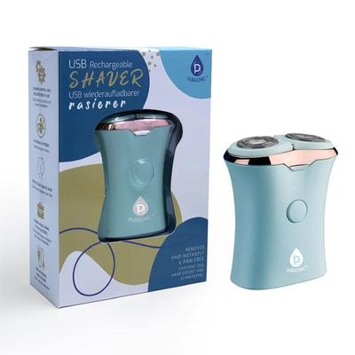 PURSONIC Rechargeable USB Ladies Shaver, Removes Hair Instantly & Pain Free - Blue