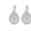 Haus of Brilliance 10k White Gold Round Cut Diamond Earrings - White - OS