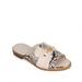 MKF Collection by Mia K Celine Sandal Snake Casual for Women with Decorative Buckle - Brown - US 9.5