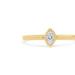 Haus of Brilliance 14K Yellow Gold Plated .925 Sterling Silver 1/20 Carat Diamond Square Cushion-Shaped Miracle Set Petite Fashion Promise Ring - Yellow - 7