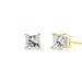 Haus of Brilliance AGS Certified 1/4 Cttw Princess-Cut Square Diamond 4-Prong Solitaire Stud Earrings in 14K Yellow Gold - Yellow - OS