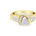 Haus of Brilliance 14K Two-Toned Gold Round, Baguette and Princess Cut Diamond Ring - Gold - 6.5
