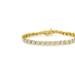 Haus of Brilliance 14K Yellow Gold Plated .925 Sterling Silver 3.00 Cttw Diamond Alternating Flower Cluster and "S" Link Tennis Bracelet - Yellow - 7