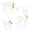 Fresh Fab Finds 3 Sets Of Reindeer Family Lighted 2D Christmas Deer Decoration Warm Yellow Light 3 Lighting Modes Buck Doe Fawn Indoor Outdoor Christmas Decoration