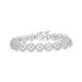 Haus of Brilliance .925 Sterling Silver 1/2 Cttw Diamond Nested Circle Miracle Set Open Wheel 7.25" Fashion Link Bracelet - I-J Color, I3 Clarity - Grey - 7.25