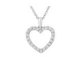 Haus of Brilliance Sterling Silver 1/2 cttw Lab-Grown Diamond Heart Pendant Necklace - Green - 18