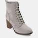 Journee Collection Women's Wide Width Baylor Bootie - Grey - 8