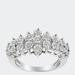 Haus of Brilliance .925 Sterling Silver Â¼ Cttw Miracle-Set Diamond Two Row Split Shank Modern Band Ring - White - 7.5