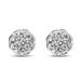 Haus of Brilliance .925 Sterling Silver 1/2 Cttw Round Diamond Cluster Openwork Floral Halo Stud Earrings - I1-I2 Clarity, I-J Color - White