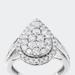 Haus of Brilliance 14KT White Gold Round and Princess Diamond Ring - White - 7