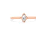 Haus of Brilliance 14K Rose Gold Plated .925 Sterling Silver 1/20 Carat Diamond Teardrop Pear-Shaped Miracle Set Petite Fashion Ring - Pink - 8