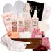 Pure Parker Peach Lotus Xl Luxury Home Spa Gift Basket Set - Includes Slippers, Journal, Socks & More