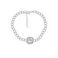 Diamonbliss Cushion Halo Chain Bracelet - Grey