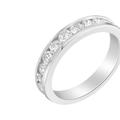 Haus of Brilliance .925 Sterling Silver 1/3 Cttw Baguette Cut Diamond Channel Set Stackable Wedding Ring - White - 7