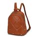 MKF Collection by Mia K Hayden Quilted Vegan Leather With Studs Womenâ€™s Backpack - Brown