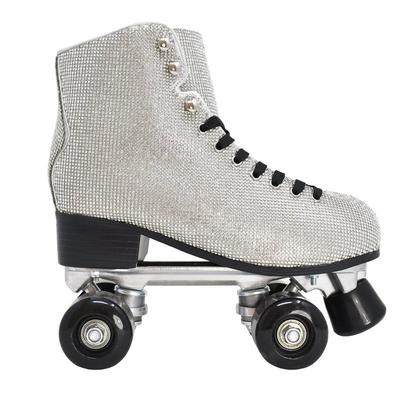 Cosmic Skates Rhinestone Flashy Roller Skates - Grey - 8