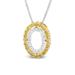 Haus of Brilliance 14K Yellow Gold Plated .925 Sterling Silver 1/2 Cttw Color Treated Diamond Double Oval Shape 18" Pendant Necklace (Yellow Color, I2-I3 Clarity) - Gold - 18