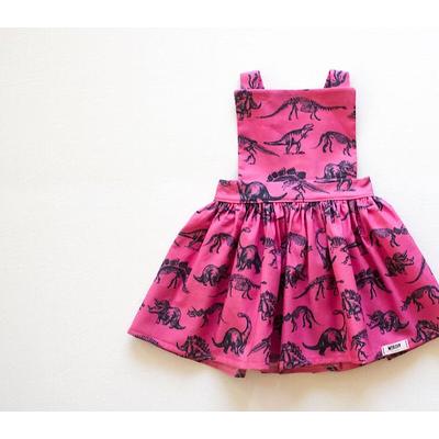 Worthy Threads Baby Pinafore Dress in Dino - Pink ...