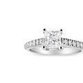 Haus of Brilliance 14K White Gold 1 1/5 Cttw 4-Prong Set Princess Diamond Classic Engagement Ring (I1-I2 Color, H-I Clarity) Ring - White - 7